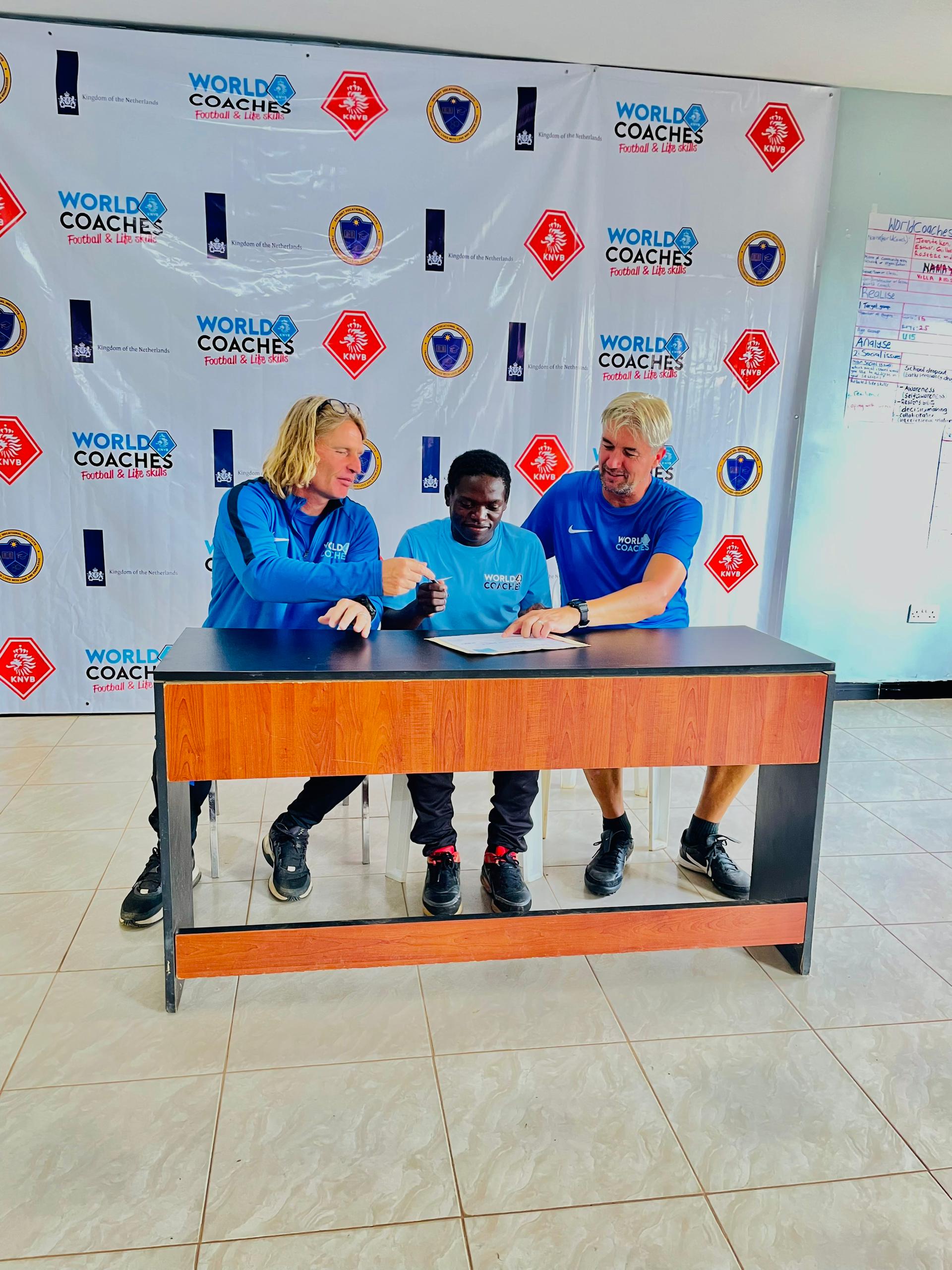 coach Edward also signing for his certificate after completion of Introductory level 1.